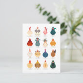 Niedliches Huhn Dankeskarte (Stehend Vorderseite)