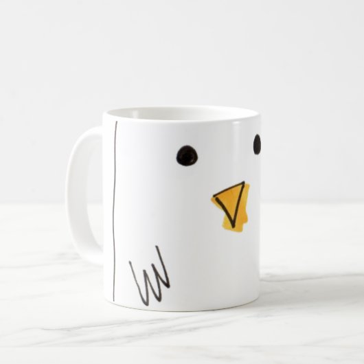 Niedliches Huhn-Dolbygekritzel Kaffeetasse (Vorderseite Links)