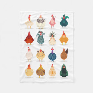 Niedliches Huhn Fleecedecke