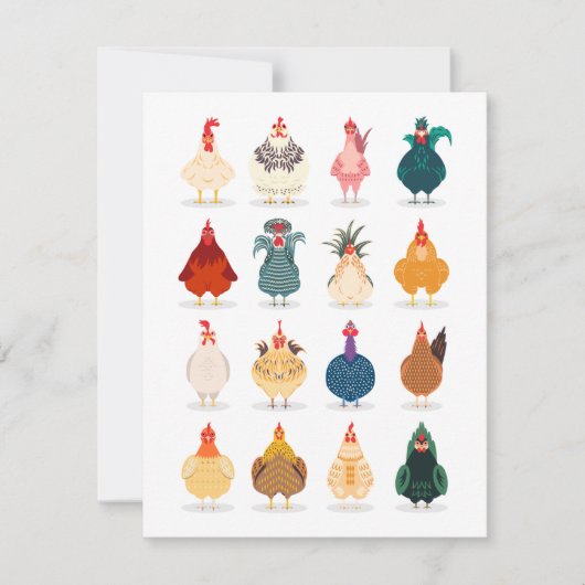 Niedliches Huhn Karte (Vorderseite)