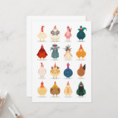 Niedliches Huhn Karte (Vorderseite/Rückseite Beispiel)