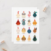 Niedliches Huhn Karte (Vorderseite/Rückseite Beispiel)