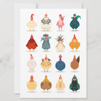 Niedliches Huhn Karte