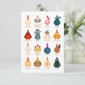 Niedliches Huhn Karte (Stehend Vorderseite)