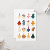 Niedliches Huhn Karte (Vorderseite/Rückseite Beispiel)