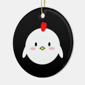 Niedliches Huhn Keramik Ornament (Links)