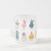Niedliches Huhn Mattglastasse (Vorderseite Links)