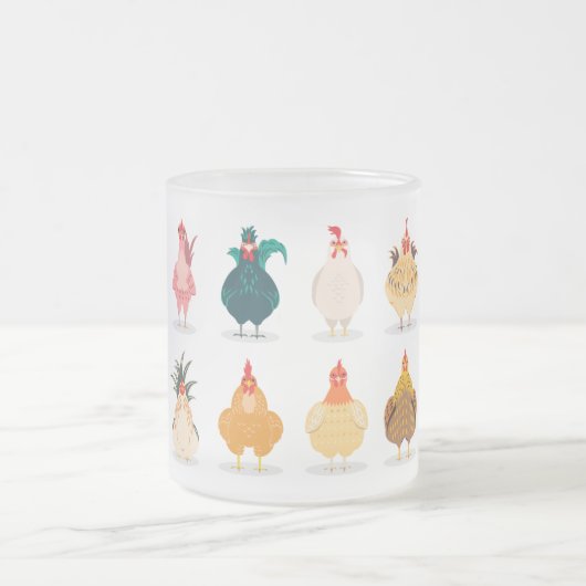 Niedliches Huhn Mattglastasse (Mittel)