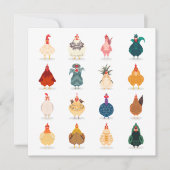 Niedliches Huhn Mitteilungskarte (Vorderseite)