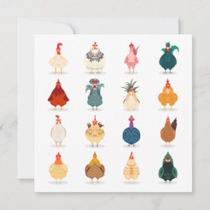 Niedliches Huhn Mitteilungskarte