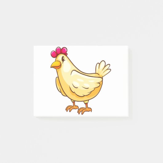 Niedliches Huhn Post-it Klebezettel (Vorderseite)
