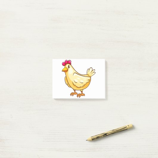 Niedliches Huhn Post-it Klebezettel (Auf Schreibtisch)