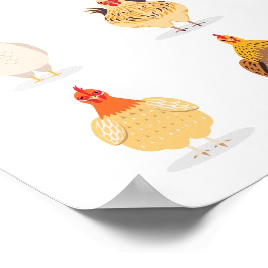 Niedliches Huhn Poster (Ecke)