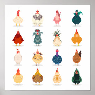 Niedliches Huhn Poster