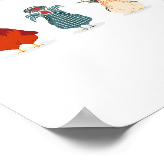 Niedliches Huhn Poster (Ecke)