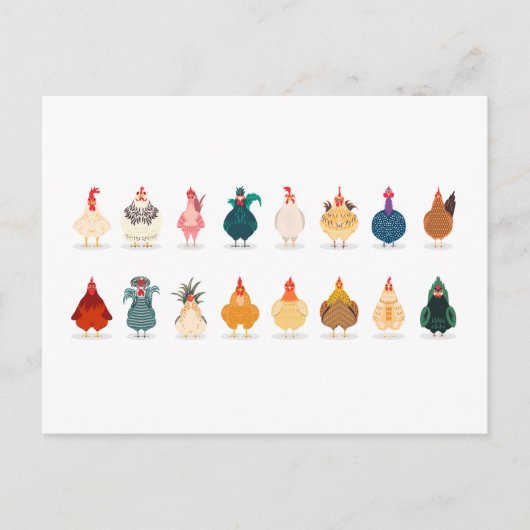 Niedliches Huhn Postkarte (Vorderseite)