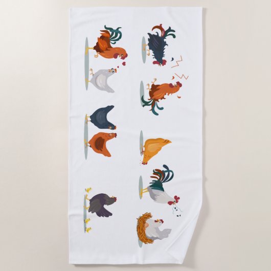 Niedliches Huhn Strandtuch (Vorderseite)