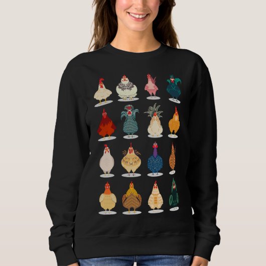Niedliches Huhn Sweatshirt (Vorderseite)