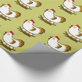 niedliches Huhn und Eier Geschenkpapier (Ecke)