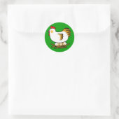 niedliches Huhn und Eier Runder Aufkleber (Tasche)