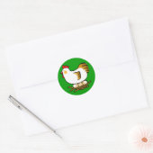 niedliches Huhn und Eier Runder Aufkleber (Umschlag)