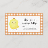 Niedliches Huhn - Wie groß ist der Bauch der Mama Begleitkarte (Vorderseite)