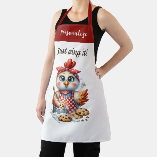 Niedliches Hühnchen Backkost Koch Zitat Schürze (InSitu)