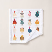 Niedliches Hühnchen Badhandtuch Set (Waschlappen)