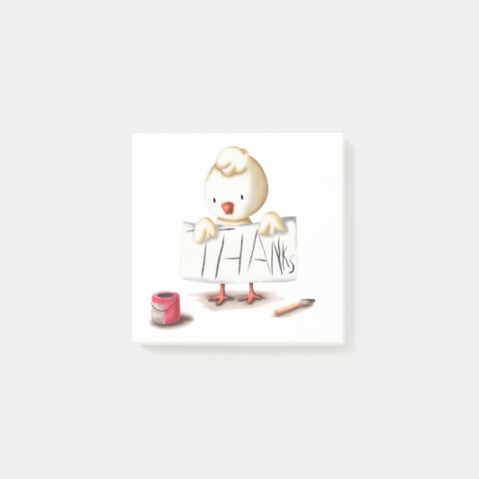 Niedliches Hühnchen Danke Post-it Klebezettel (Vorderseite)