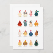 Niedliches Hühnchen Dankeskarte (Vorne/Hinten)