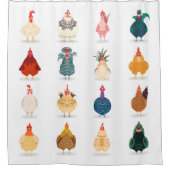 Niedliches Hühnchen Duschvorhang (Vorderseite)