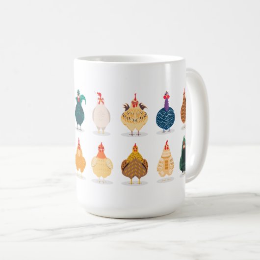 Niedliches Hühnchen Kaffeetasse (VorderseiteRechts)