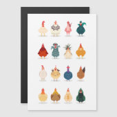 Niedliches Hühnchen Magnetkarte (Vorne/Hinten)