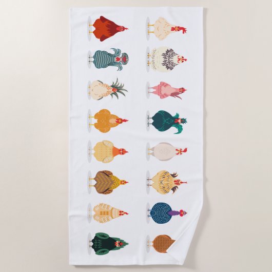  Niedliches Hühnchen Strandtuch (Vorderseite)