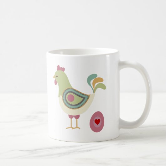 Niedliches Hühnchen und das Ei Kaffeetasse (Rechts)