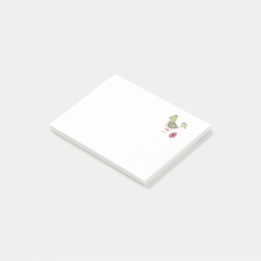 Niedliches Hühnchen und das Ei Post-it Klebezettel (angewinkelt)