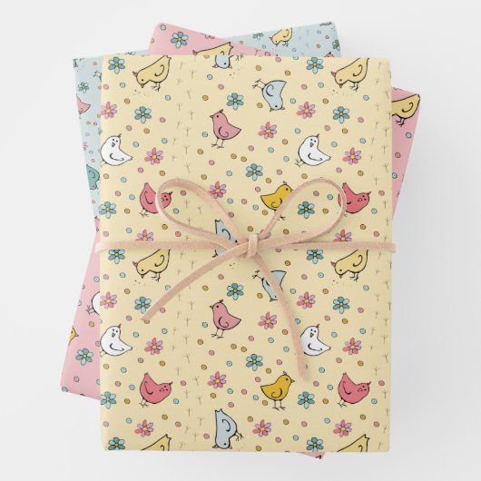 Niedliches Hühnchen Unisex Geschenkwrake Geschenkpapier Set (Beispiel)