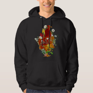 Niedliches Hühnchen Vintag Flora Botanische Blume  Hoodie