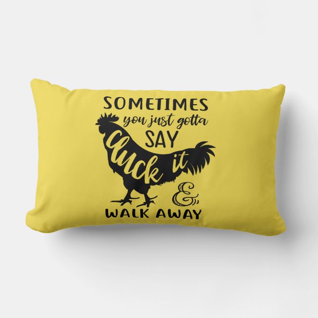 Niedliches Hühner-Hähnchen-Bauer-Hähnchen-Hähnchen Lendenkissen (Vorderseite)