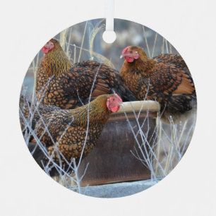 Niedliches Hühnerdekor Weihnachtsschmuck