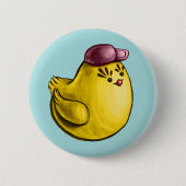 Niedliches Hühnerdesign - Funny Yellow Chick Oster Button (Vorderseite)