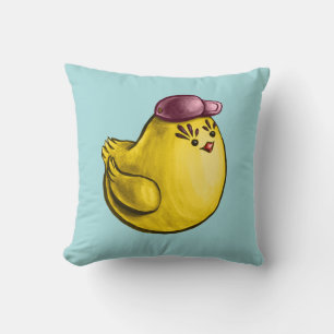 Niedliches Hühnerdesign - Funny Yellow Chick Oster Kissen