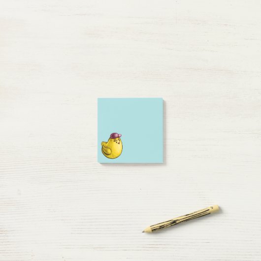 Niedliches Hühnerdesign - Funny Yellow Chick Oster Post-it Klebezettel (Auf Schreibtisch)