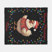 Niedliches Hühnerflocken Fleecedecke (Vorderseite (Horizontal))