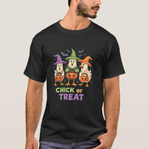 Niedliches HühnerHalloween-Kätzchen oder Leckerei  T-Shirt