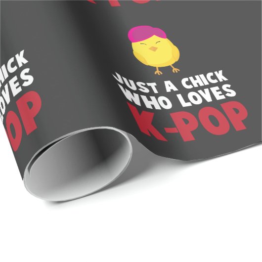 Niedliches Hühnerkorea Pop Lover K-Pop Fan Girl Geschenkpapier (Rolleneckpunkt)
