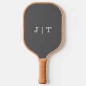 Niedliches Hühnermuster Monogramm Pickleball Schläger (Rückseite)