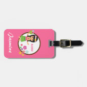 Niedliches Hula Mädchen hawaiisches Luau Themed Gepäckanhänger (Vorderseite horizontal)