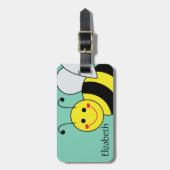 Niedliches Hummel-Bienen-Namens- und Adresse Gepäckanhänger (Vorderseite vertikal)