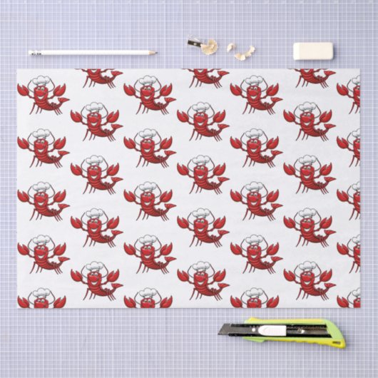 Niedliches Hummerboil-Party Seidenpapier (Handwerk)